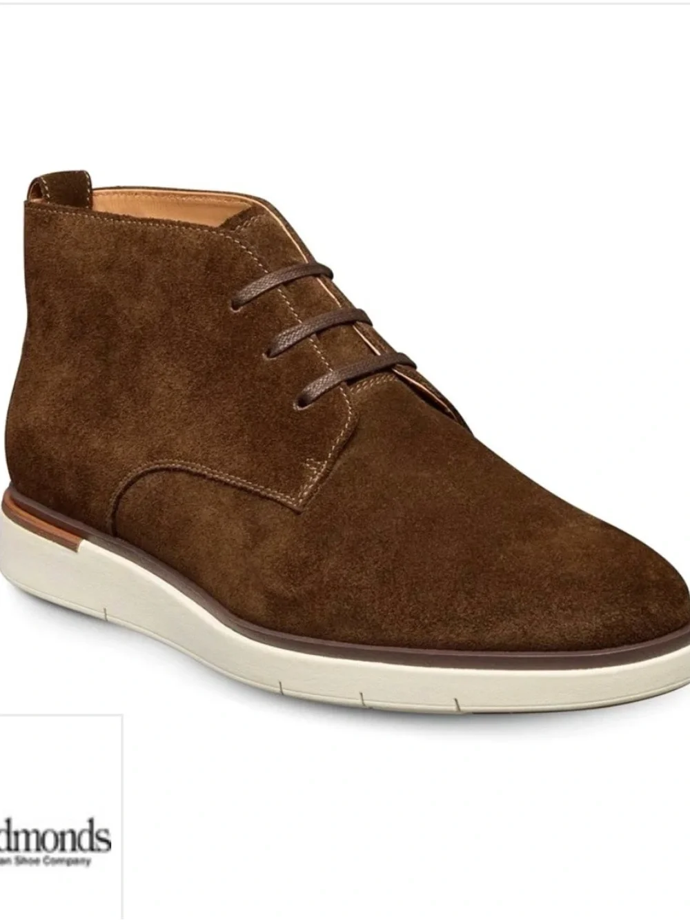 ALLEN EDMONDS CARSON Men's Brown Suede Chukka Boots Lace Up Leather size 8 D